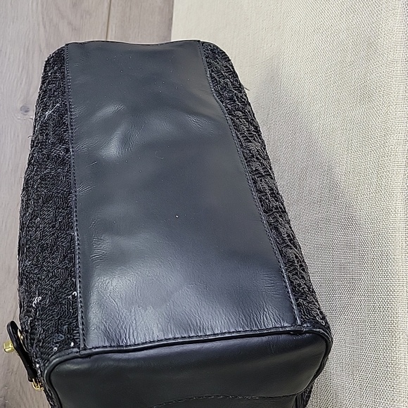 Coach Poppy Black Sequin Signature Satchel Crossbody Shoulder Bag 26438 - Picture 7 of 14